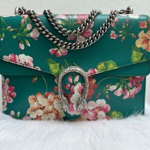 Gucci Green Silver Dionysus Shoulder Bag